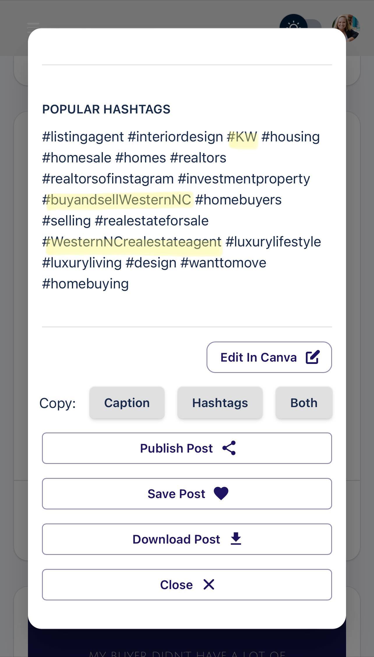 Personalized Hashtags